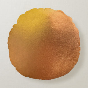 Farbtextur aus Gold oder Folie abstrakt, und Rundes Kissen
