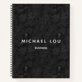 Farbtextur Schwarz Minimal Beruflich Notizblock