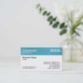 Farbtexturierte Header - gebürstetes, hellblaues L Visitenkarte (Stehend Vorderseite)