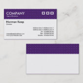 Farbtexturierter Kopf - Tiefenvioletter Stoff Visitenkarte (Vorne/Hinten)