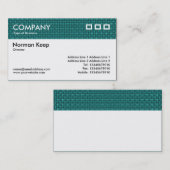 Farbtexturierter Kopf - Türkisfarbene Stoffe Visitenkarte (Vorne/Hinten)