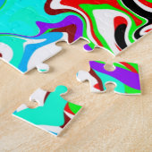 Farbtherapie Fluid Art Wirbel Puzzle (Seite)
