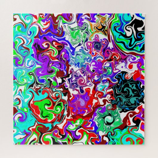  Farbtherapie Fluid Art Wirbel   Puzzle (Horizontal)