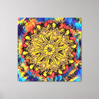 Farbtherapie Gestrickte Canvas Druck Leinwanddruck