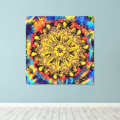 Farbtherapie Gestrickte Canvas Druck Leinwanddruck (Insitu (Holzboden))