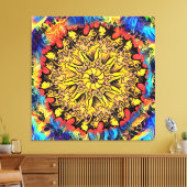 Farbtherapie Gestrickte Canvas Druck Leinwanddruck (Insitu (Wohnzimmer))