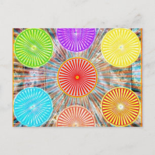 Farbtherapie Grafik : Heilung Energie Chakra Postkarte