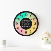 Farbtherapie: Holografisches Logo Große Wanduhr (Zuhause)