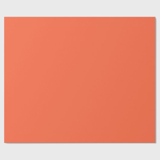 Farbtiefe Peach Orange | Hex# ff663f Geschenkpapier (Flach)