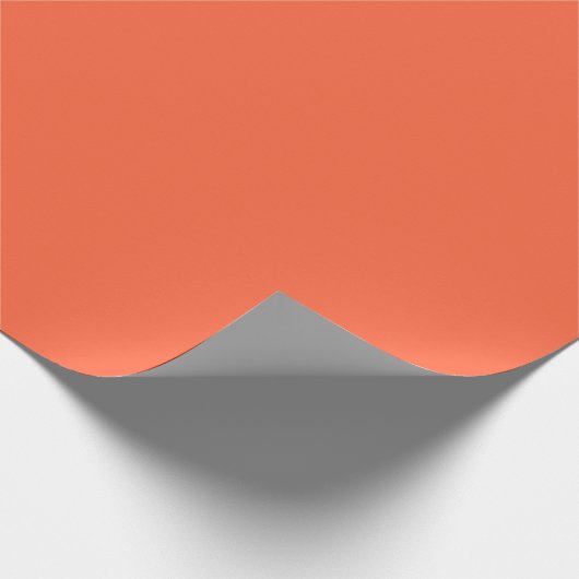 Farbtiefe Peach Orange | Hex# ff663f Geschenkpapier (Ecke)