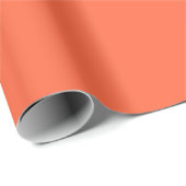 Farbtiefe Peach Orange | Hex# ff663f Geschenkpapier (Rolleneckpunkt)