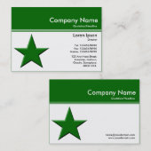 Farbtitel III v2 - Grün 006600 - Stern Visitenkarte (Vorne/Hinten)