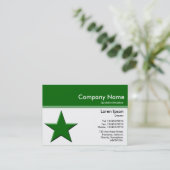 Farbtitel III v2 - Grün 006600 - Stern Visitenkarte (Stehend Vorderseite)