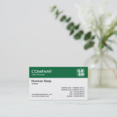 Farbtitel (Logo) - Forest Green Visitenkarte (Stehend Vorderseite)