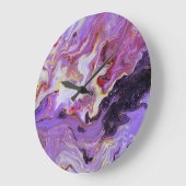 Farbton Acrylfarbe, abstrakt. Große Wanduhr (Winkel)