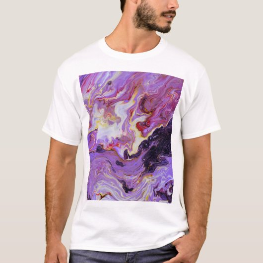 Farbton Acrylfarbe, abstrakt. T-Shirt (Vorderseite)
