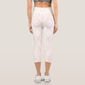 Farbton Beige und Weiß Capri Leggings (Rückseite)