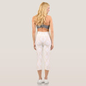 Farbton Beige und Weiß Capri Leggings (Rückseite)