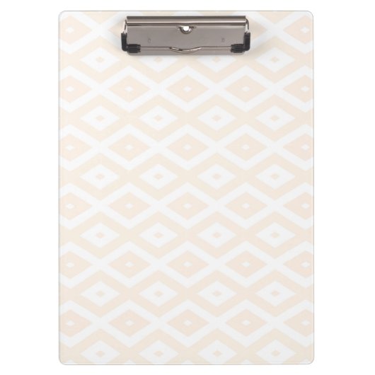 Farbton Beige und Weiß Klemmbrett (Vorderseite)