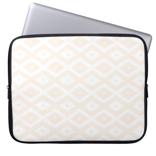 Farbton Beige und Weiß Laptopschutzhülle (Vorderseite)
