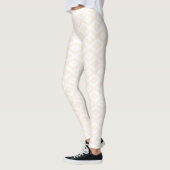 Farbton Beige und Weiß Leggings (Links)