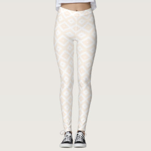 Farbton Beige und Weiß Leggings