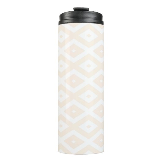 Farbton Beige und Weiß Thermosbecher (Vorderseite)
