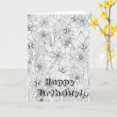 Farbton-Buch-Art Karte (Gelbe Blume)