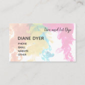 Farbton, lebend und Gelassen - Wirbelfarben Visitenkarte (Rückseite)