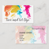 Farbton, lebend und Gelassen - Wirbelfarben Visitenkarte (Vorne/Hinten)