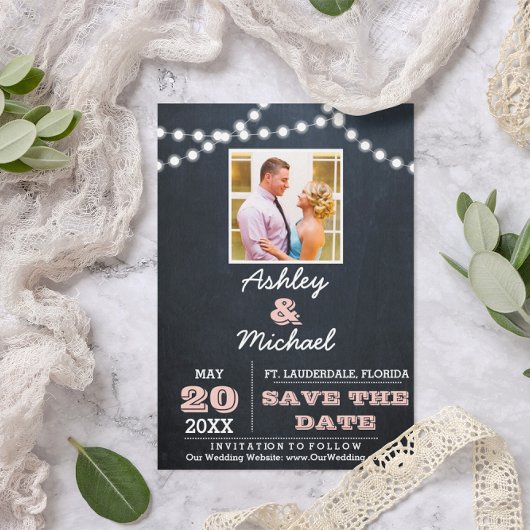 Farbton-Leuchten rosa Hochzeit speichern Sie das D Ankündigungspostkarte