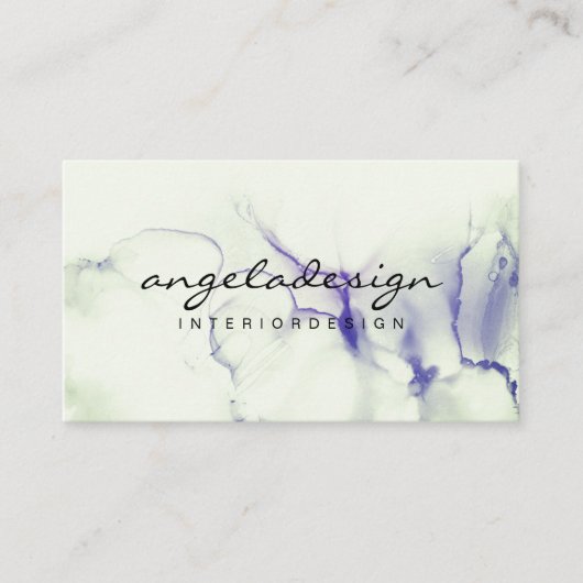 Farbton Ombre Lila grüne Farbe Visitenkarte (Vorderseite)