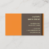 Farbton/orange+braun Visitenkarte (Rückseite)