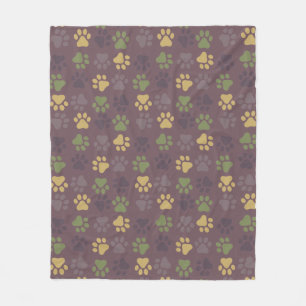 Farbton Paw Prints Fleecedecke