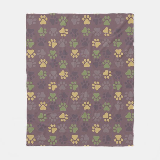 Farbton Paw Prints Fleecedecke (Vorderseite)