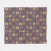 Farbton Paw Prints Fleecedecke (Vorderseite (Horizontal))