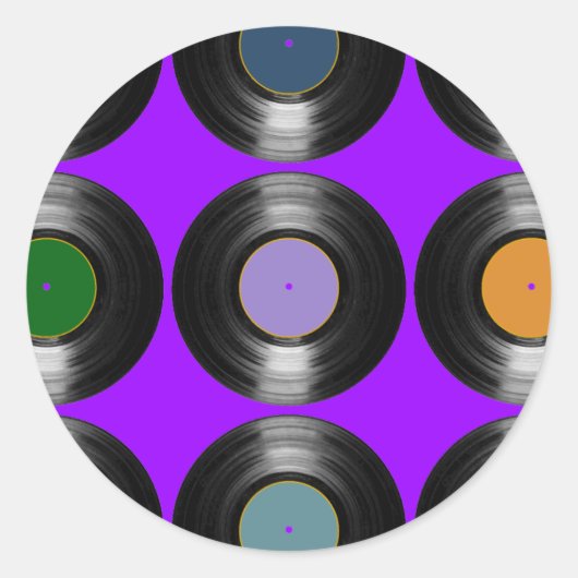 Farbton-Platten Runder Aufkleber (Vorderseite)
