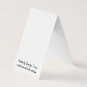 Farbton-Schildkröte-Parkstreich-Karte Visitenkarten (Rückseite)