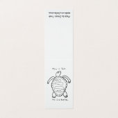 Farbton-Schildkröte-Parkstreich-Karte Visitenkarten (Außenseite Aufgefaltet)