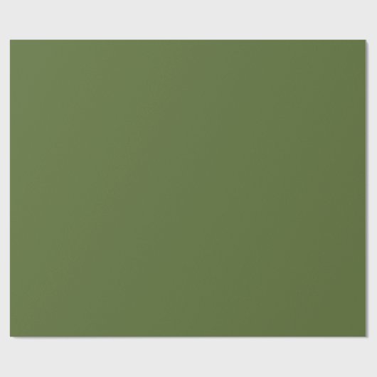 Farbton schlicht Olive Green Geschenkpapier (Flach)