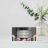 Farbton zeichnet RegenbogenPseudografik-Designer Visitenkarte (Stehend Vorderseite)