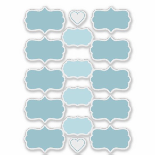 Farbtöne Aquamarin kreieren Ihre eigenen Vinyl-Lab Aufkleber (Vorderseite)