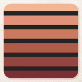 Farbtöne auf schwarzen Streifen Rechteckiger Pappuntersetzer (Vorderseite)