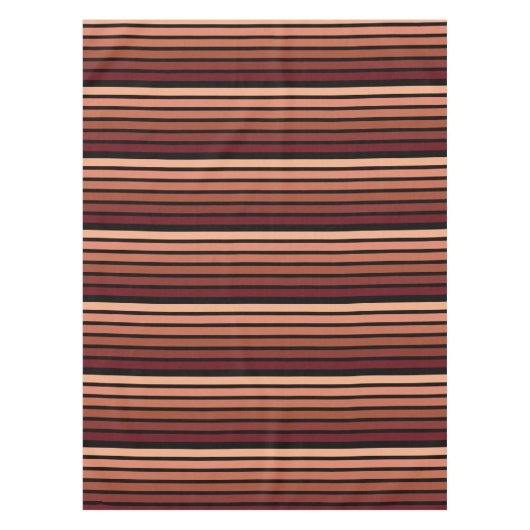 Farbtöne auf schwarzen Streifen Tischdecke (Vorderseite)