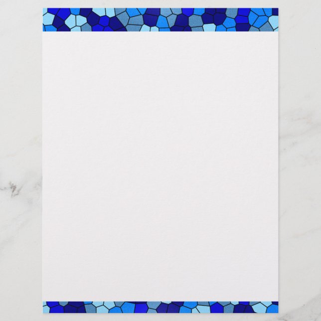 Farbtöne aus blau gestanztem Glas von Shirley Tayl (Vorderseite)