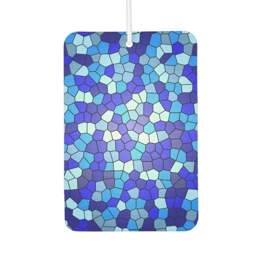 Farbtöne aus blau gestanztem Glas von Shirley Tayl Autolufterfrischer (Vorderseite)