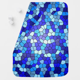 Farbtöne aus blau gestanztem Glas von Shirley Tayl Babydecke