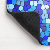 Farbtöne aus blau gestanztem Glas von Shirley Tayl Mousepad (Ecke)
