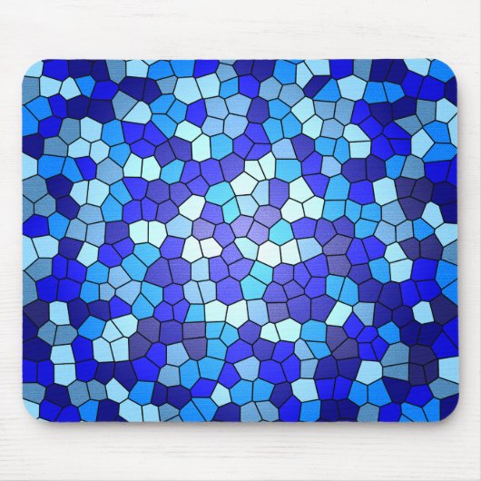 Farbtöne aus blau gestanztem Glas von Shirley Tayl Mousepad (Vorne)