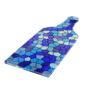 Farbtöne aus blau gestanztem Glas von Shirley Tayl Schneidebrett